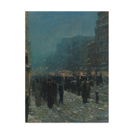 Trademark Fine Art Childe Frederick Hassam 'Broadway And Nd Street' Canvas Art, 24x32 BL02206-C2432GG